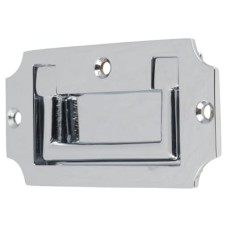 Exel Military Chest Flush Cabinet Pull Handle - 89 x 45mm - Polished Chrome