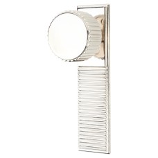 Hendel & Hendel Barrington Cabinet Knob on Backplate - 32mm Diameter - Polished Nickel