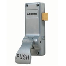 Arrone AR883 Single Door Push Pad Latch - Timber Door - Silver