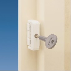 Yale 8K101M Wooden Window Lock - White - Pack of 4 with 1 Key