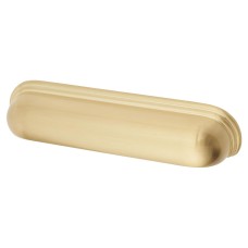 Crofts & Assinder Calgary Cabinet Cup Handle - 128mm Centres - Satin Brass