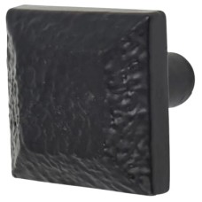 Olde Forge Vintage Square Cabinet Knob - 30 x 30mm - Antique Black Iron