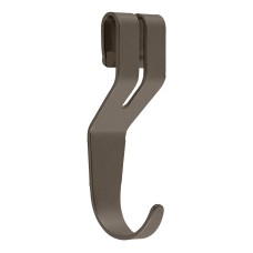 elfa Top Track System - Click In Ventilated Wire Shelf Hooks - 81 x 23 x 30mm - Graphite - Pack of 3