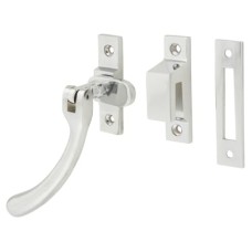 Hampstead Bulb End Mortice & Hook Plate Casement Window Fastener - Reversible - Polished Chrome