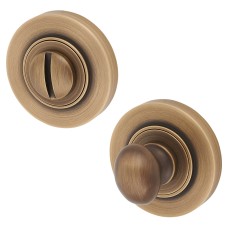 Burlington BUR80 by Frelan Bathroom Turn & Release with Plain Rose - 53mm Diameter - Antique Brass