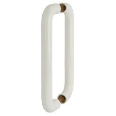Hoppe AR602/300 Nylon D-Bar Door Pull Handle - Back to Back - 300mm c/c - Diamond White