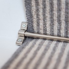 Exel Stair Rod with Plain Finials - 900mm Length - Polished Nickel