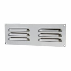 Exel Hooded Louvre Vent - 229 x 76mm - 2470mm² Free Air Flow - Polished Stainless Steel