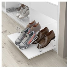 Exel Wire Frame Shoe Rack - 100 x 430 x 40mm - Fixed - Chrome