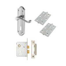 Exel Ashmead 3 Lever Sashlock Door Handle Kit - Satin Chrome