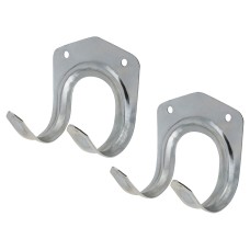 Metal Garage and Shed Double Storage Hook - 45mm Depth - Galvanised - Pack of 2