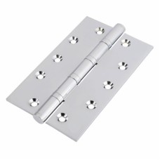 Performance Ball Bearing Butt Door Hinge - 127 x 89 x 4mm - Polished Chrome - Pair