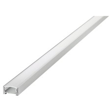 Integral LED Surface Mount Profile with Frosted Diffuser for LED Strip Light - 2000mm - Aluminium