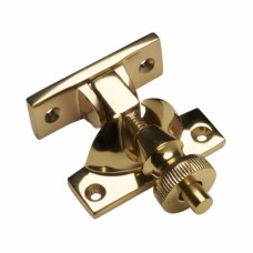Exel Brighton Screw Pattern Sash Window Fastener - 58 x 22mm - Polished Brass