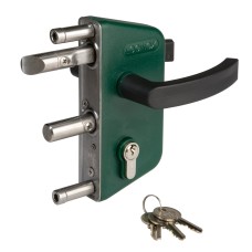 Locinox LAKZ Gate Lock Kit - 160 x 31 x 76.5mm - Black 