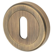 Serozzetta by Carlisle Brass Escutcheon - 50mm Diameter - Keyhole - Antique Brass
