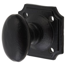Olde Forge Bathroom Turn & Release - 52mm Diameter - Smooth Black 