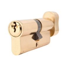 Yale 1 Star 6 Pin Kitemarked 70mm Euro Thumbturn Cylinder - 35mm Turn + 35mm - Polished Brass
