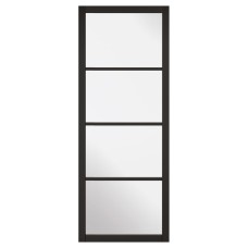LPD Soho 4 Light Clear Glazed Pre-Finished Solid Internal Door - 1981 x 762 x 35mm - Black 