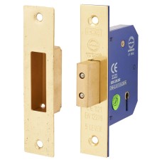 5 Lever Deadlock - 65mm Case - 44mm Backset - Electro Brass