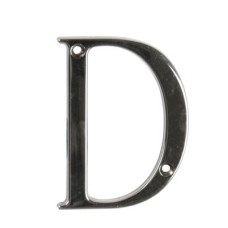 76mm Screw Fix Door Letter - D - Bright Bronze