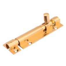 Exel Straight Barrel Bolt - 75 x 25mm - Polished Brass