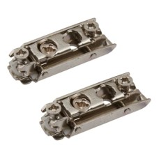 Blum CLIP Expando Cabinet Mounting Plate - 0mm Spacing - Nickel Plated - Pair