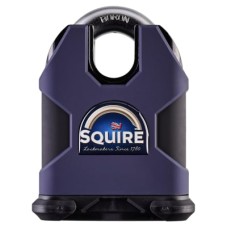 Squire Stronghold SS80 Closed Shackle Padlock - 80mm Body - 16 x 25mm Shackle - Black/Blue