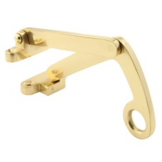 Recessed Quadilent Stay - 175mm Length - 175mm Throw - Polished Brass