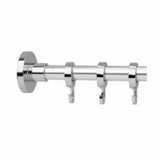Croydex Luxury Shower Rail - Round - 2500mm Length - Polished Chrome