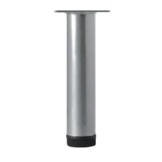 Rothley Round Adjustable Cabinet Furniture Leg - 32 x 500mm - Silver Grey