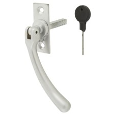 Hampstead Bulb End Locking Espagnolette Casement Window Handle - Right Hand - Soft Satin Chrome