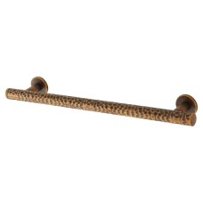Hampstead Kendal 10.5mm Hammered T-Bar Cabinet Pull Handle - 160mm Centres - Antique Brass