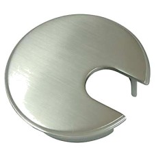 Exel Round Cable Tidy Grommet - 62mm Hole Size - Satin Nickel