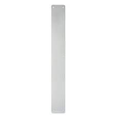 Exel Aluminium Plain Finger Plate - 600 x 75 x 1.5mm - Satin Anodised
