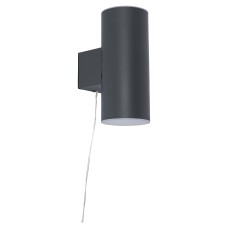 Forum Zink Eldon 2W LED Solar Outdoor Up & Down Wall Light - IP44 - 3000K Warm White - Anthracite