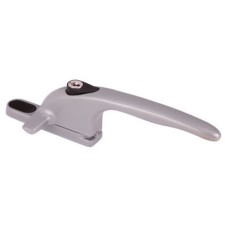 Securistyle Virage Cockspur Locking Window Handle - 9mm Nose Height - Right Hand - Silver