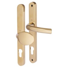 Hoppe Tokyo M76G/3841N uPVC Multipoint Lever/Pad Door Handle - 92/62mm c/c - Polished Brass