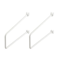 elfa Twin Slot Shelving System - Wall Upright Shelf Book End - 250mm Length - White - Pack of 2