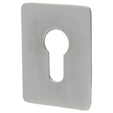 Jumbo Adhesive Fixing Escutcheon - 65.5 x 47.6mm - Euro - Satin Chrome