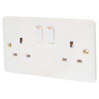 Exel 13A 2 Gang Double Pole Switched Soc...