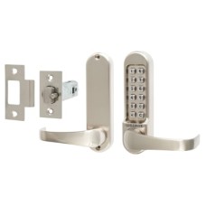 Codelocks CL515 Push Button Code Lock and Latch - Code Free Option - Stainless Steel