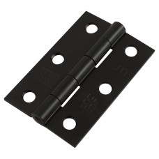 Exel Steel Grade 7 Butt Fire Door Hinge - 75 x 50 x 2mm - Matt Black - Pair
