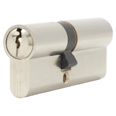 Yale 6 Pin 80mm Euro Double Cylinder - 35 + 45mm - Satin Nickel - Keyed to Differ