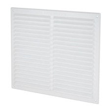 Louvre Vent - 271 x 247mm - 26500mm² Free Air Flow - White Plastic