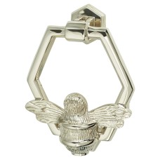 Bumble Bee Hexagonal Door Knocker - 125 x 105mm - Nickel 