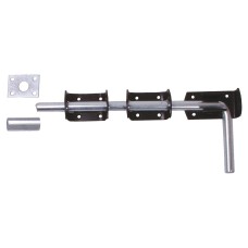 Drop Down Garage Bolt - 310mm Length - Black