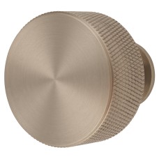 Carlisle Brass Knurled Radio Round Cabinet Knob - 35mm Diameter - Satin Nickel