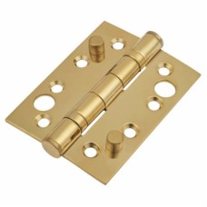 Security Ball Bearing Butt Door Hinge - 102 x 76 x 3mm - PVD Brass - Pair