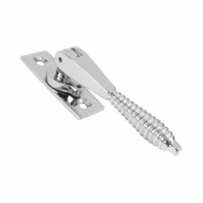 Hampstead Reeded Locking Espagnolette Casement Window Handle - Reversible - Polished Chrome